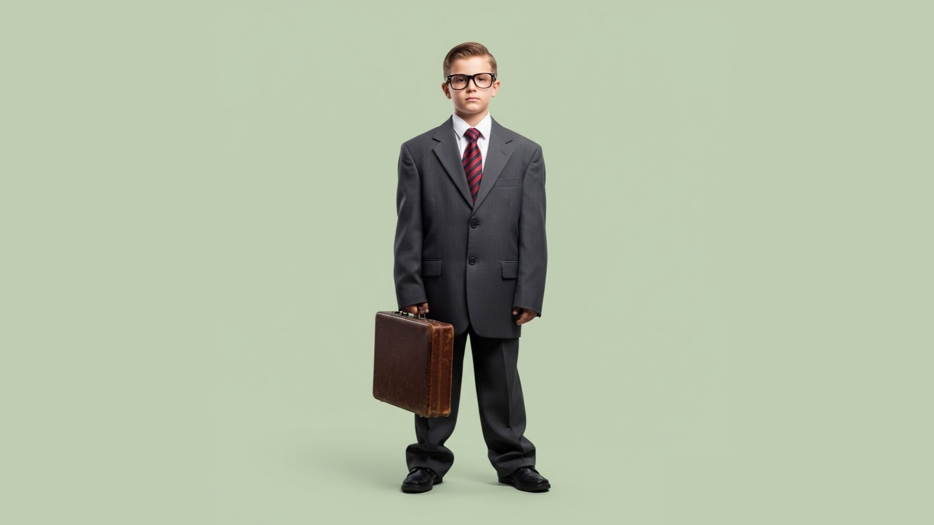 Person in a suit holding a briefcase